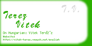 terez vitek business card